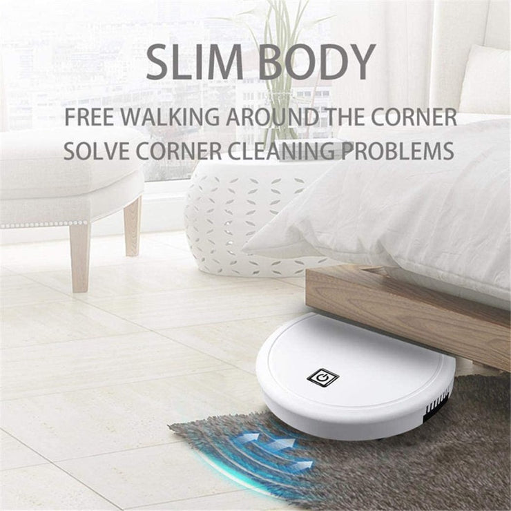 3-in-1 Robot Vacuum Cleaner 1800Pa Multifunctional Smart Floor Cleaner USB Rechargeable Dry Wet Sweeping Vacuum Cleaner - Milazzon