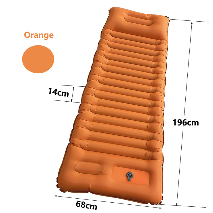 Outdoor Inflatable Foot Pedal Light Portable Camping Air Mattress - Milazzon