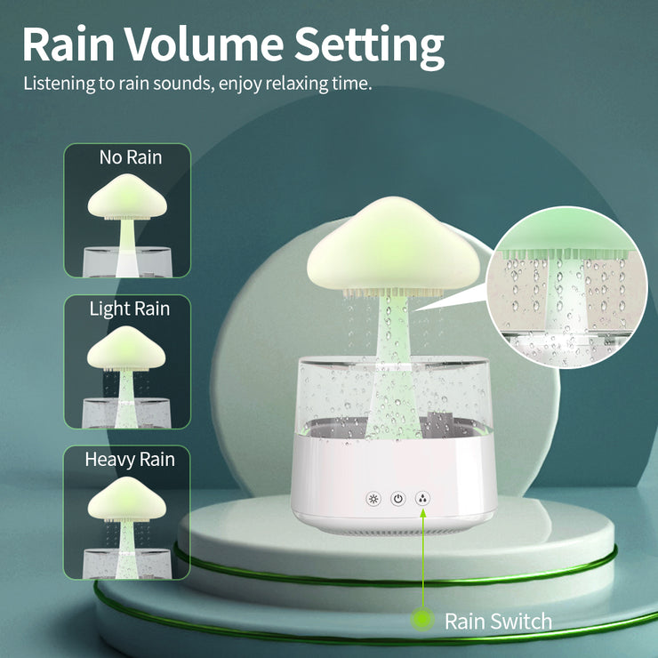 Rain Humidifier Mushroom Humidifier Rain Cloud Humidifier Water Drop Humidifier - Milazzon