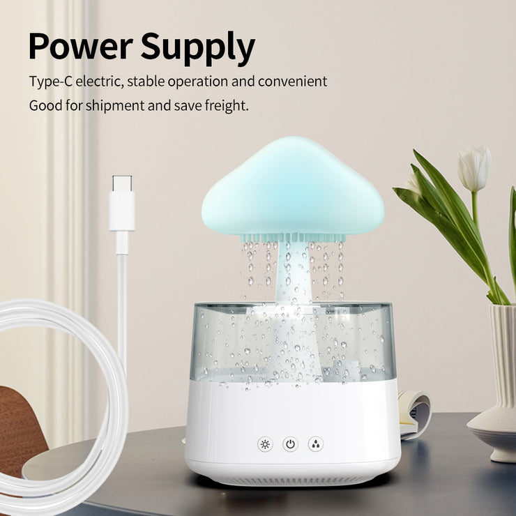 Rain Humidifier Mushroom Humidifier Rain Cloud Humidifier Water Drop Humidifier - Milazzon